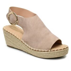 Catherine Malandrino Espadrille Platform Wedge Peep-toe Sandal resort cruise 8.5